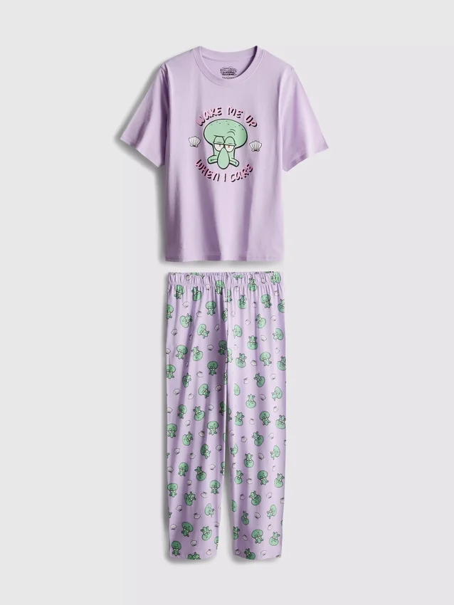 Pyjamasar i bomull med SpongeBob SquarePants-motiv