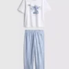 Pyjamasar i bomull med Stitch-motiv från Disney