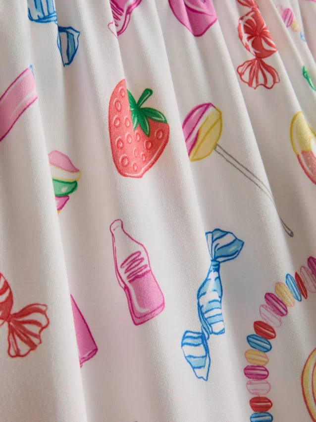Pyjamasar i boyfriend-modell med sött tryck