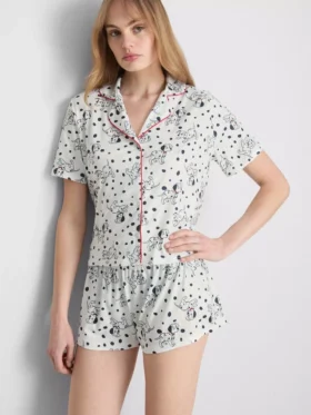 Pyjamasar i boyfriend-stil med kortbyxor och tryck från Disneys 101 dalmatiner