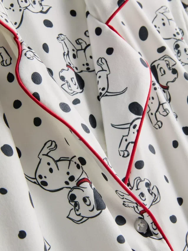 Pyjamasar i boyfriend-stil med kortbyxor och tryck från Disneys 101 dalmatiner