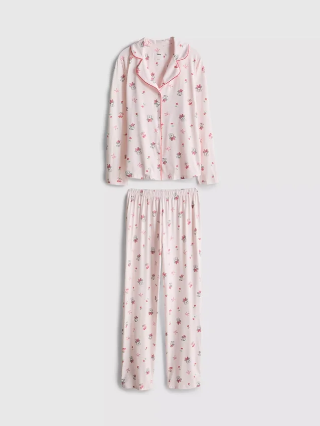 Pyjamasar i boyfriend-stil med Minnie Mouse-motiv från Disney