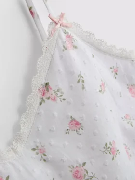 Pyjamasar i dobbybomull med blommönster