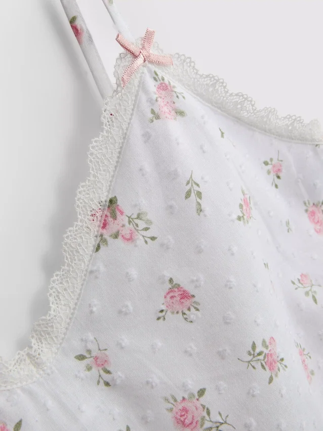 Pyjamasar i dobbybomull med blommönster