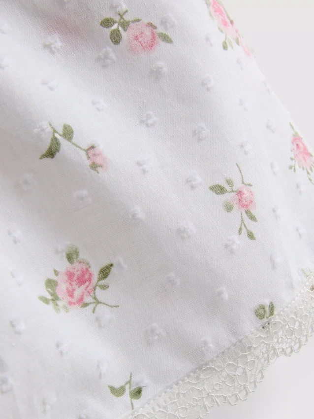 Pyjamasar i dobbybomull med blommönster