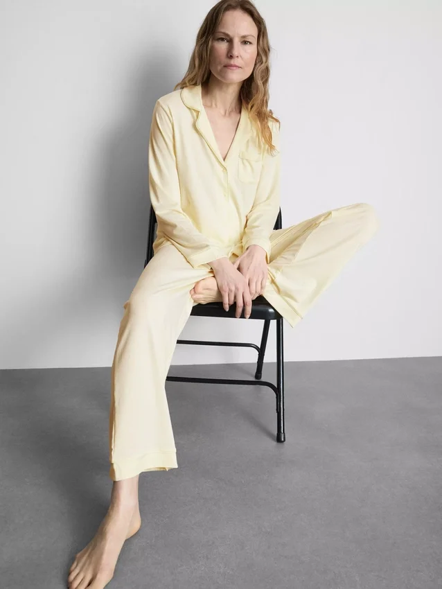Pyjamasar i jersey i boyfriend-stil