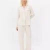 Pyjamasar i jersey med långa ärmar i boyfriend-stil