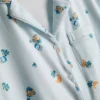 Pyjamasar i kort modell med ”Breakfast”-tryck