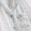 Pyjamasar i satin med blommönster i boyfriend-stil