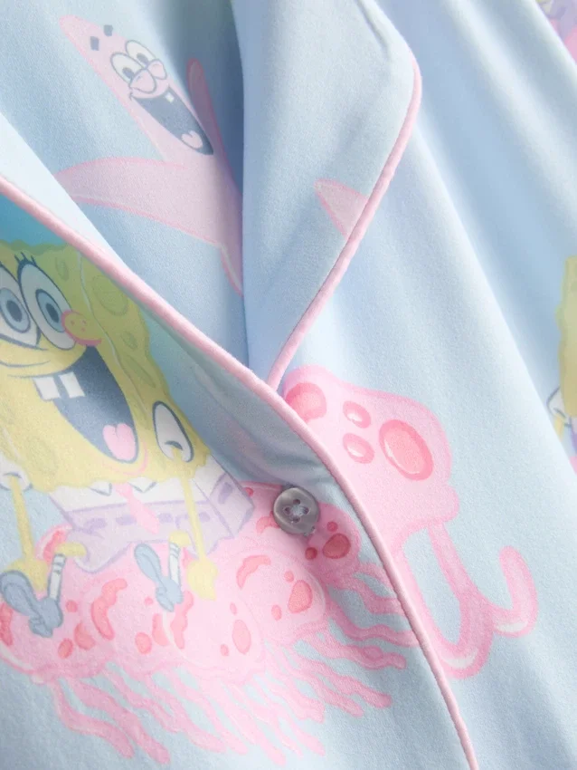 Pyjamasar med grafiskt tryck av SpongeBob SquarePants i boyfriend-stil