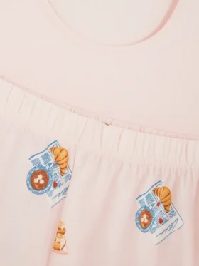 Pyjamasar med kort bomullsväst