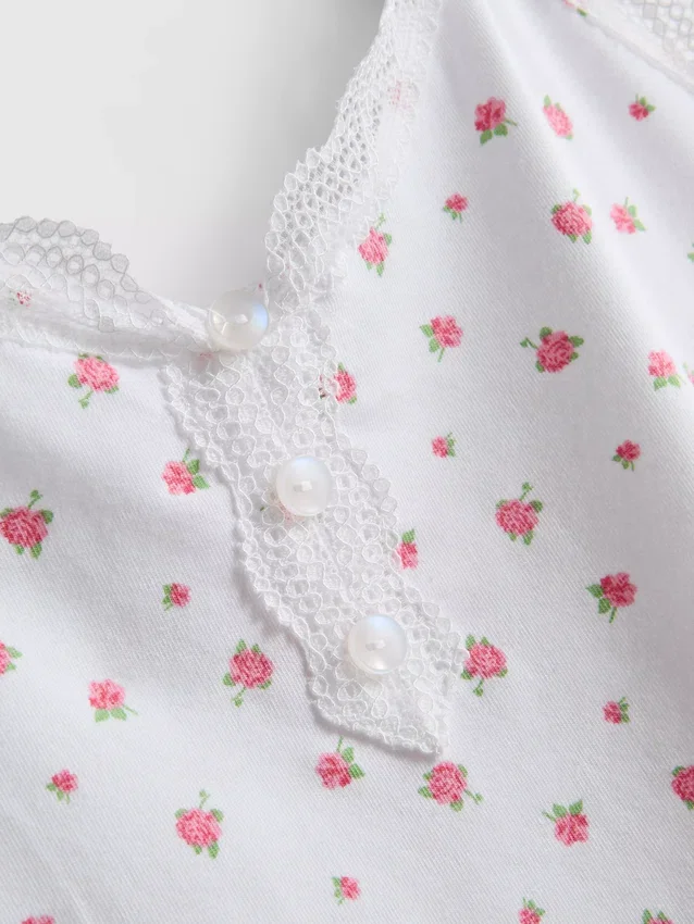 Pyjamasar med spetskant
