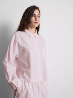 Pyjamasar skjorta i vävd bomulls-oxford