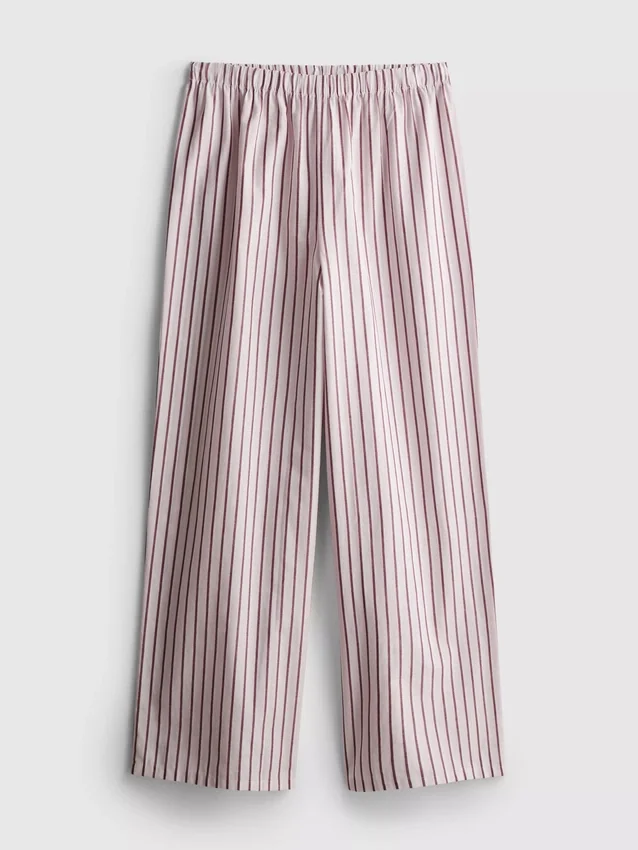 Pyjamasbyxor i bomull med ränder