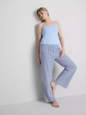 Pyjamasbyxor i bomullsgingham