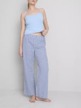 Pyjamasbyxor i bomullsgingham