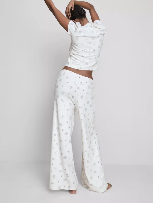 Pyjamasbyxor med ribbade ben från Disneys ”Aristokatterna” – Marie