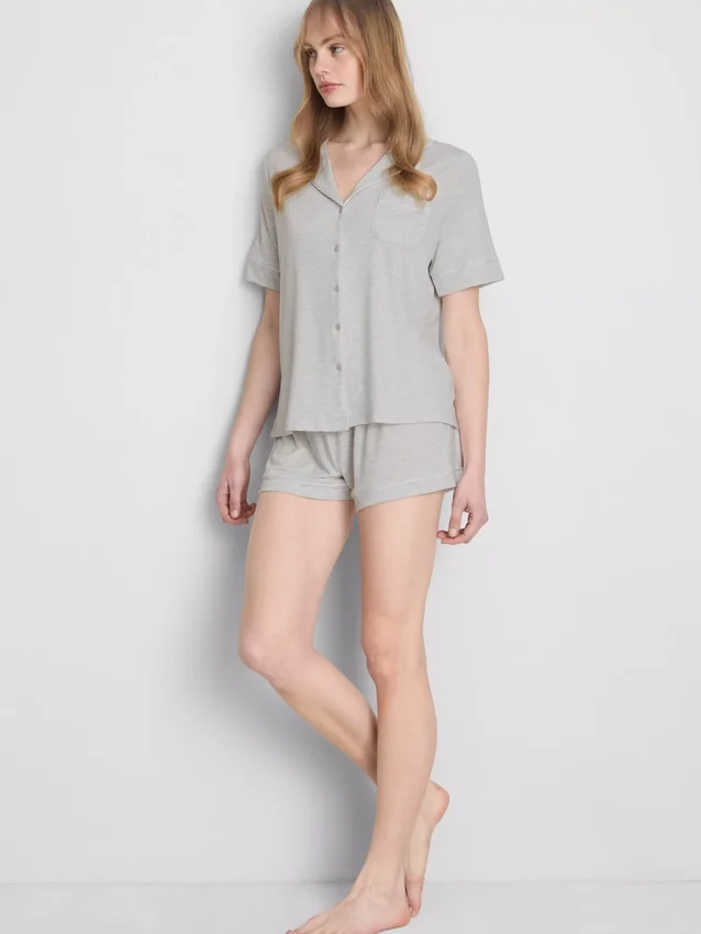 Pyjamaset i jersey i boyfriend-stil