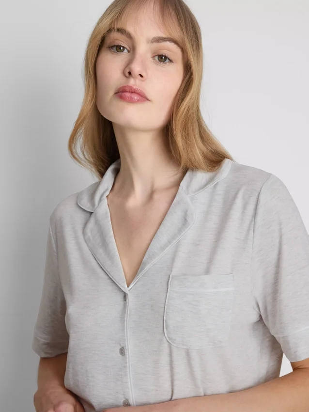 Pyjamaset i jersey i boyfriend-stil