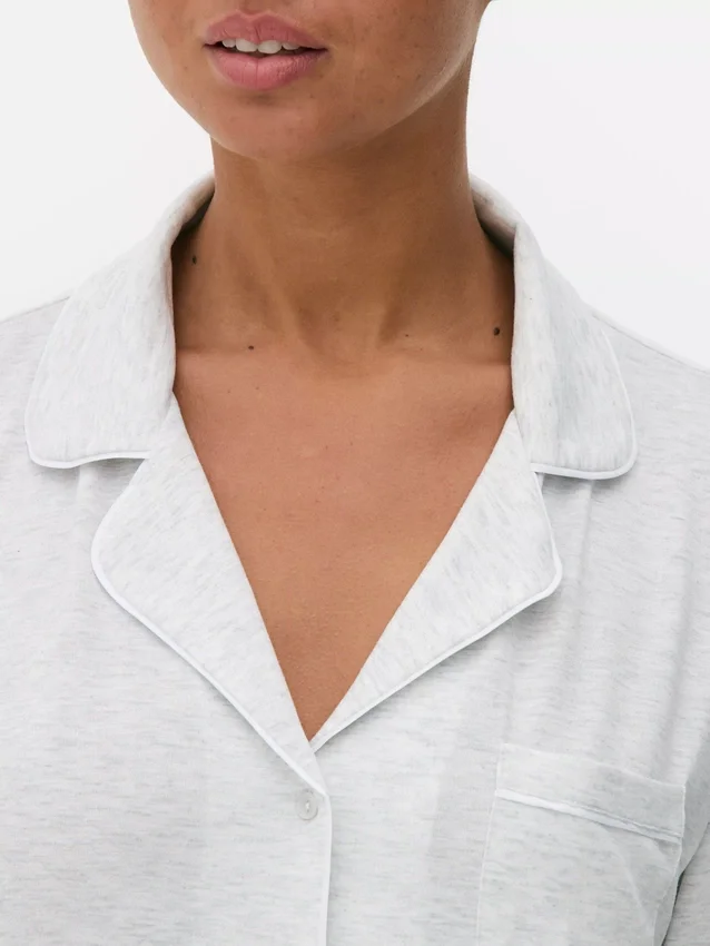 Pyjamaset i jersey i boyfriend-stil