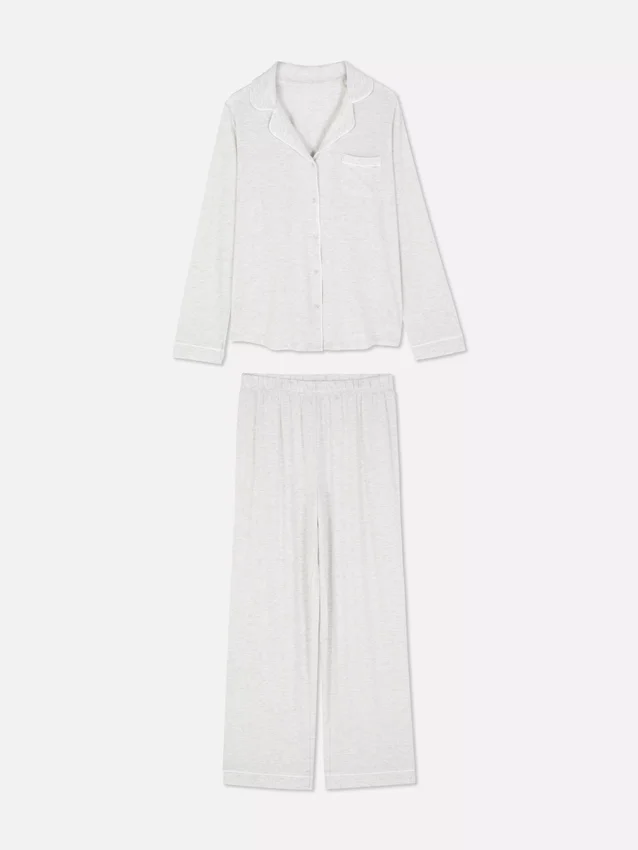 Pyjamaset i jersey i boyfriend-stil