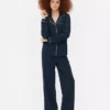 Pyjamaset i jersey med långa ärmar i boyfriend-stil