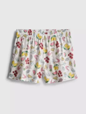Pyjamashorts i vävd bomull
