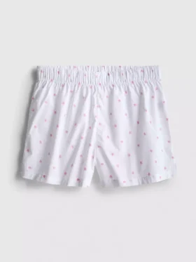 Pyjamashorts i vävd bomull