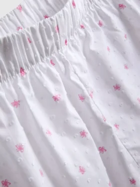 Pyjamashorts i vävd bomull