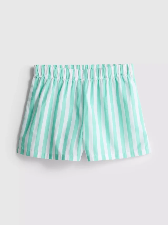 Pyjamashorts i vävd bomull