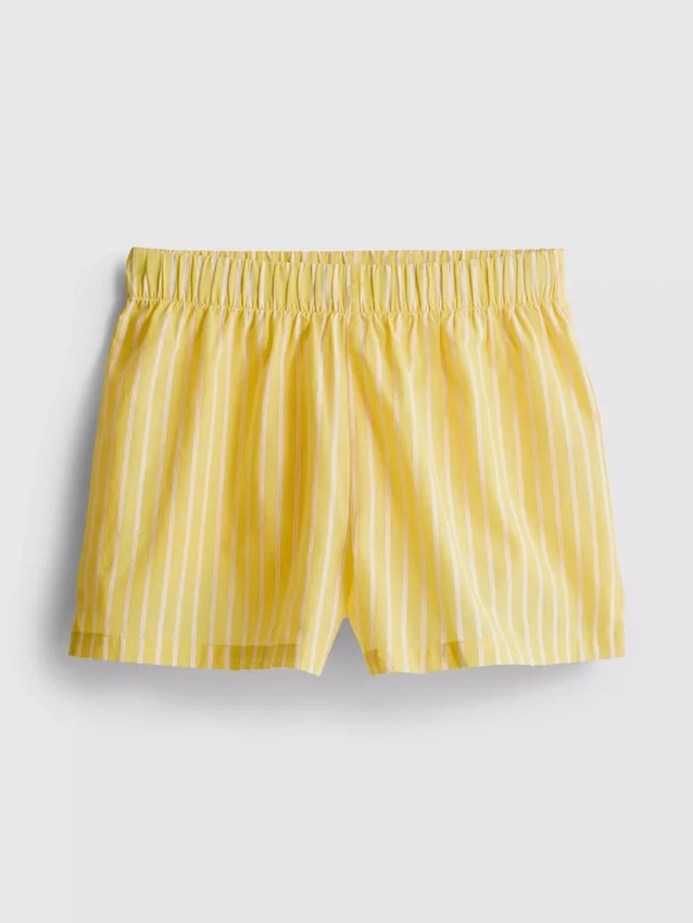 Pyjamashorts i vävd bomull