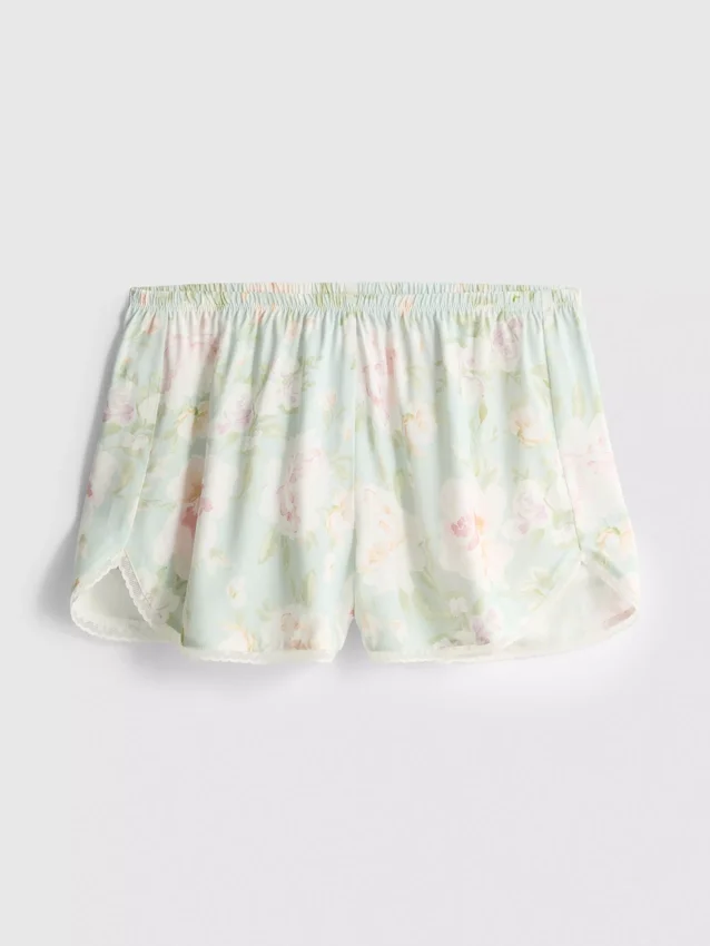 Pyjamashorts med blommönster