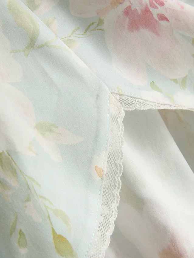 Pyjamashorts med blommönster
