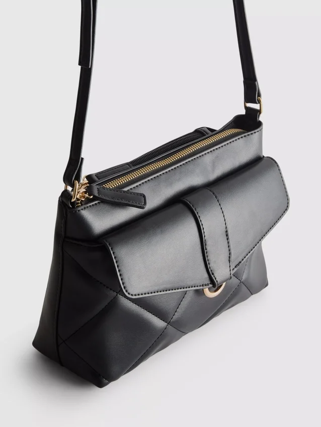Quiltad crossbody-väska