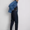 Rakskurna jeans i bomullsdenim med medelhög midja