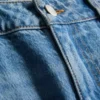 Rakskurna jeans i bomullsdenim med medelhög midja