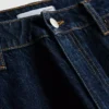 Rakskurna jeans i bomullsdenim med medelhög midja