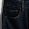 Rakskurna jeans i bomullsdenim med medelhög midja