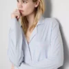 Randig oversized nattklänning i boyfriend-stil