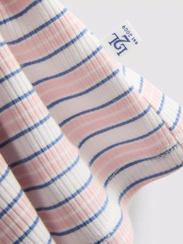 Randig, ribbad pyjamasar-cami-top