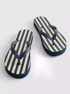 Randiga flip-flops med plattform