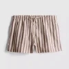 Randiga oxfordshorts med hög midja