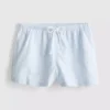 Randiga oxfordshorts med hög midja