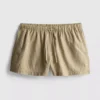 Randiga oxfordshorts med hög midja