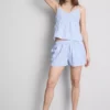 Randiga pyjamasar i bomull