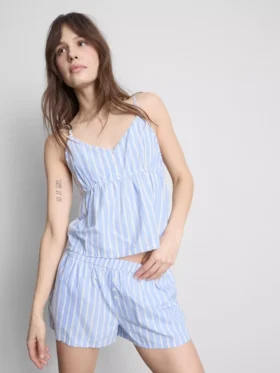 Randiga pyjamasar i bomull