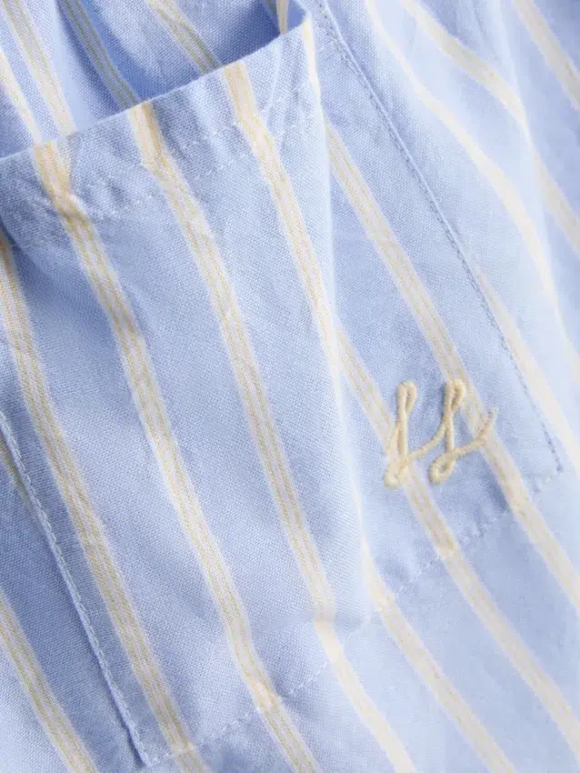 Randiga pyjamasar i bomull i oxford-stil