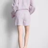 Randiga pyjamasar-shorts i bomull