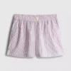 Randiga pyjamasar-shorts i bomull