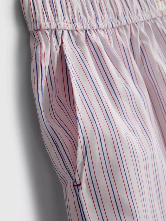 Randiga pyjamasar-shorts i bomull